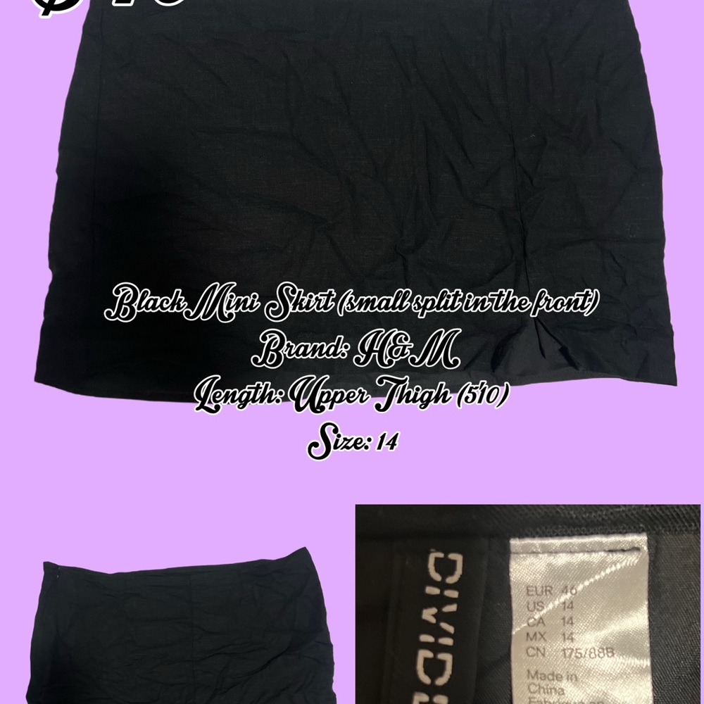 H&M Elegant Black Skirt